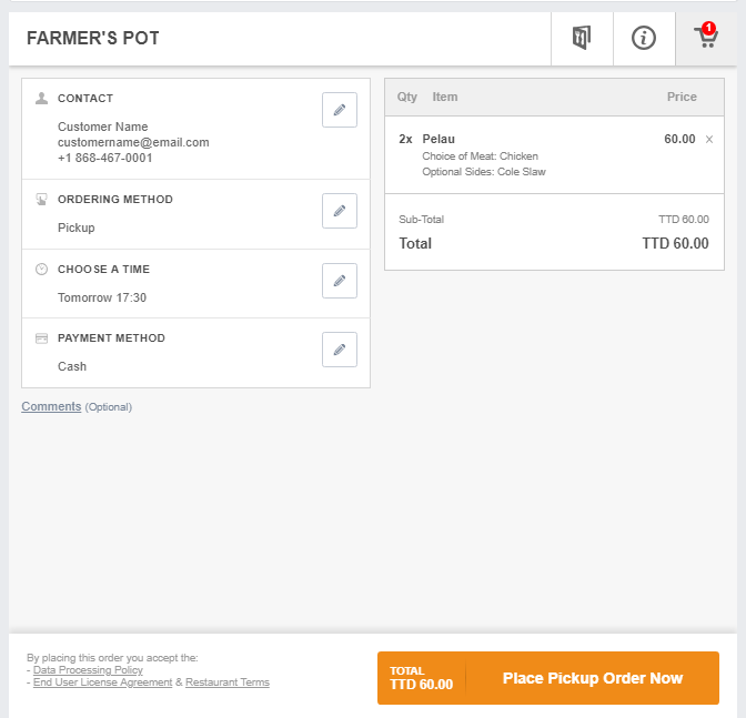 fcc ordering checkout